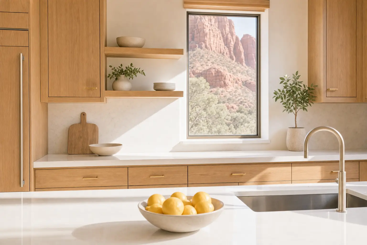 Clean, bright kitchen in a year-round Southern Utah family home